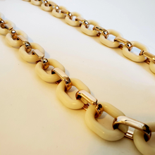 Load image into Gallery viewer, 3-in-1 Chunky Acrylic Chain- Ivory & Gold