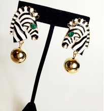 Load image into Gallery viewer, Zebra Earrings