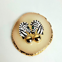 Load image into Gallery viewer, Zebra Earrings

