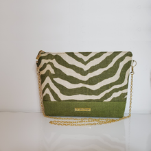 Load image into Gallery viewer, Olive Green Zebra Crossbody
