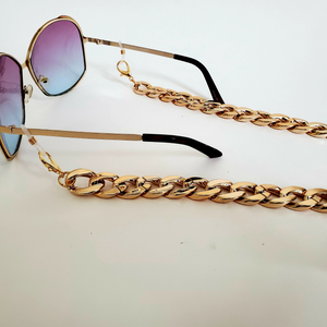 Acrylic Glasses Chain- Gold